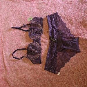 Adore Me Bra (34A) with Matching Underwear (Size Small)